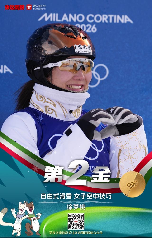 第二金!徐梦桃卫冕自由式滑雪空中技巧冠军创历史